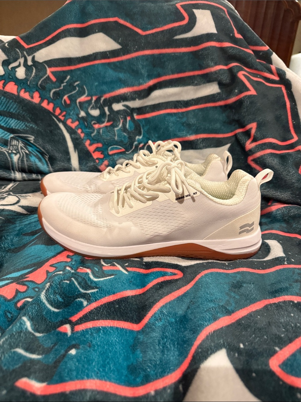 Men's Bright White Sneakers with Gum Sole